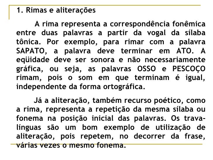 Assonância E Aliteração : Allitérations et assonances – BNZPIB