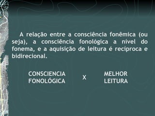 Conciencia Conhecimento Fonologico Apresentacao | PPT