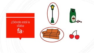 ¿Dónde estála
sílaba
fa?
 