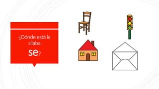 ¿Dónde estála
sílaba
se?
 