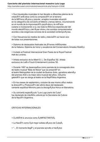 Luis Lugo interpreta Sonatas en Si menor y Dante de Liszt .Teatro 1ro…