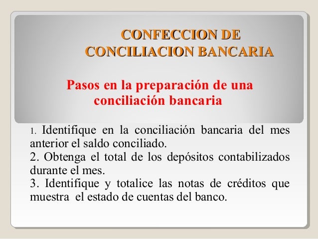 conciliacion bancaria