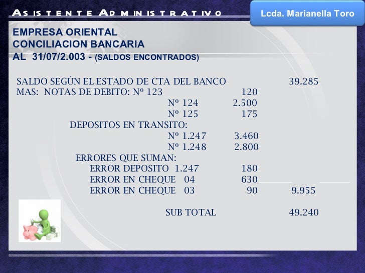 conciliacion bancaria