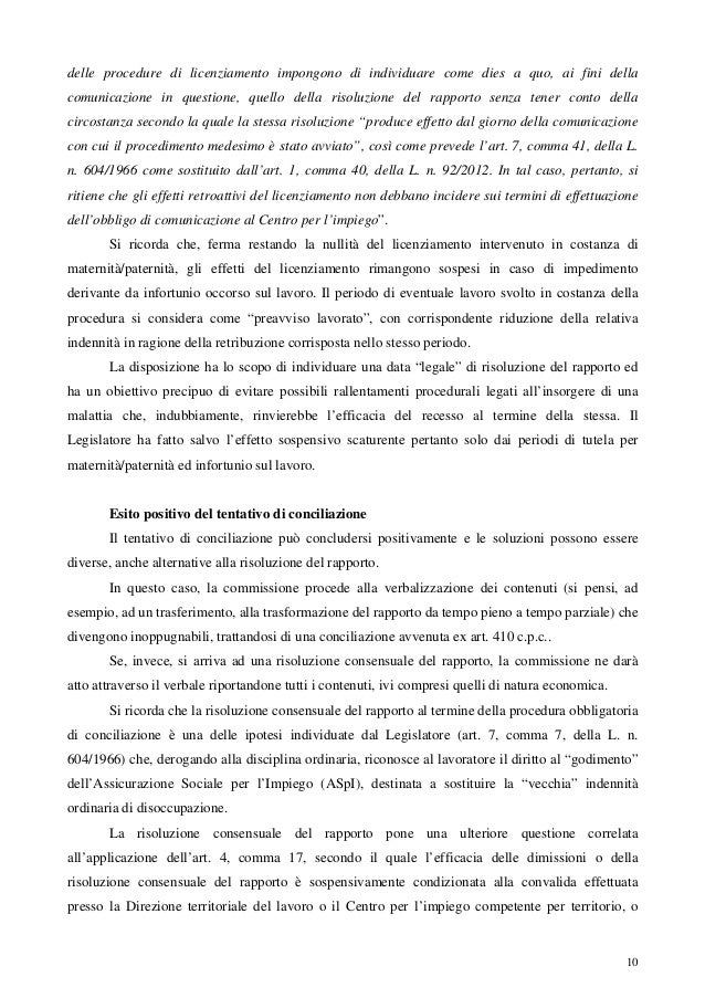 Lettera di licenziamento giustificato motivo oggettivo
