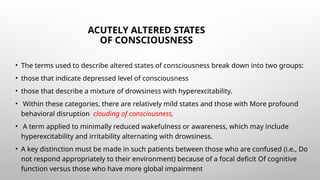 Approach to consciousness and its disorders.pptx