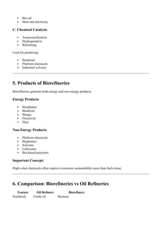The Biorefinery Concept: Sustainable Biomass-Based Energy and Chemical ...