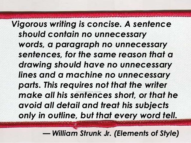 Concise sentence