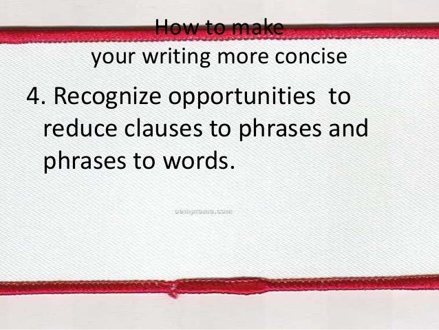 Concise sentence