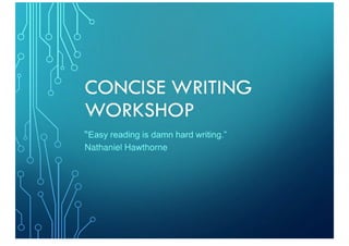 Concise Writing Workshop