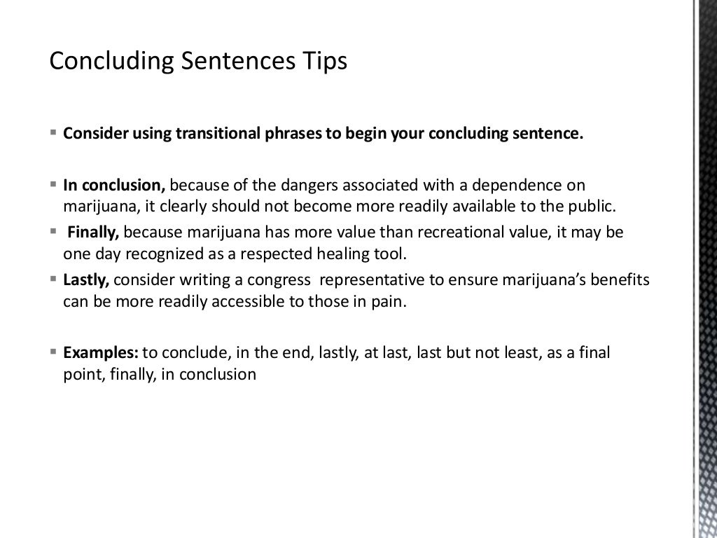 Concluding Sentences