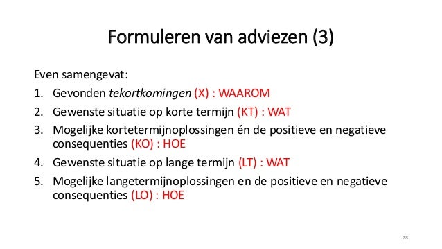 Conclusies & Aanbevelingen