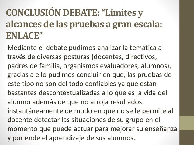 Conclusión debate