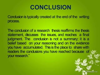 ways to write a conclusion