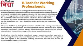 B.Tech for Working Professionals: Accelerate Your Career with Flexible ...