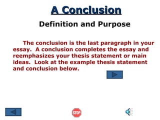 conclusion paragraph definition
