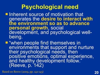 20
Results of Intervention 2
Based on Reeve (2015, pp. 501-504)
1. Experimental group endorsed the
growth mindset significantly more than
the control group.
2. When provoked by peer exclusion, the
experimental group showed less
aggressive behaviour and more
prosocial behaviour than the control
group.
3. Overall: Students with a growth mindset
were able to show less aggressive and
more prosocial behaviours.
1. Experimental group endorsed the
growth mindset significantly more than
the control group.
2. When provoked by peer exclusion, the
experimental group showed less
aggressive behaviour and more
prosocial behaviour than the control
group.
3. Overall: Students with a growth mindset
were able to show less aggressive and
more prosocial behaviours.
 