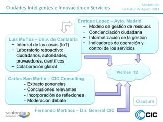 3 / 4 presentaciones específicas por la mañana