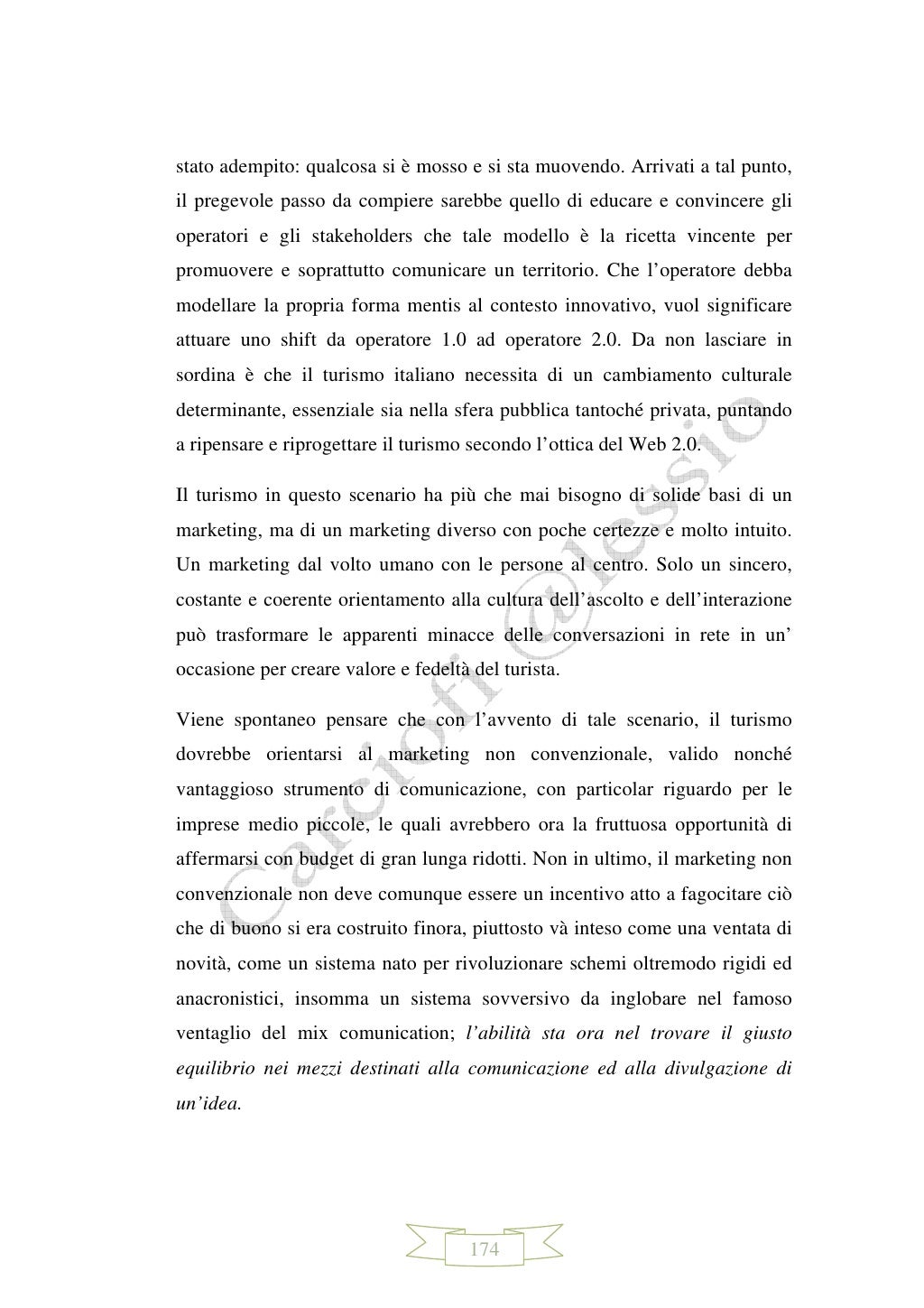 Conclusione Tesi marketing non convenzionale e web 2.0