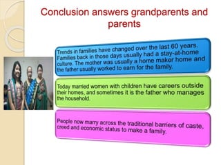Conclusion answers grandparents and
parents
 