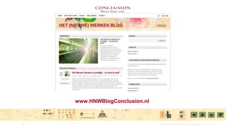 www.HNWBlogConclusion.nl23Conclusion Het Nieuwe Werken – juni 2010