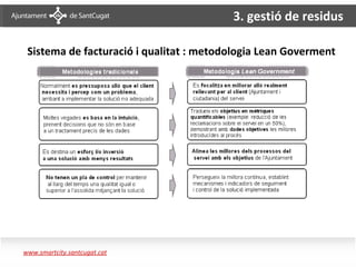 3. gestió de residus
                              Recollida Residus




 Sistema de facturació i qualitat : metodologia Lean Goverment




www.smartcity.santcugat.cat
 