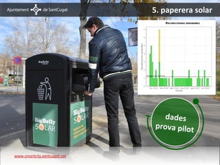 5. paperera solar
                              Recollida Residus




                                                     dades
                                                  prova pilot


www.smartcity.santcugat.cat
 