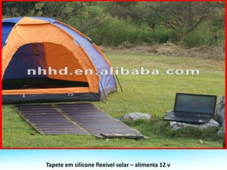 Tapete em silicone flexível solar – alimenta 12 v
 