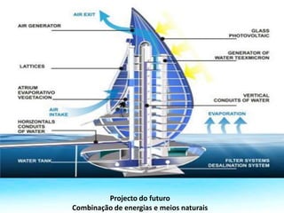 Projecto do futuro
Combinação de energias e meios naturais
 