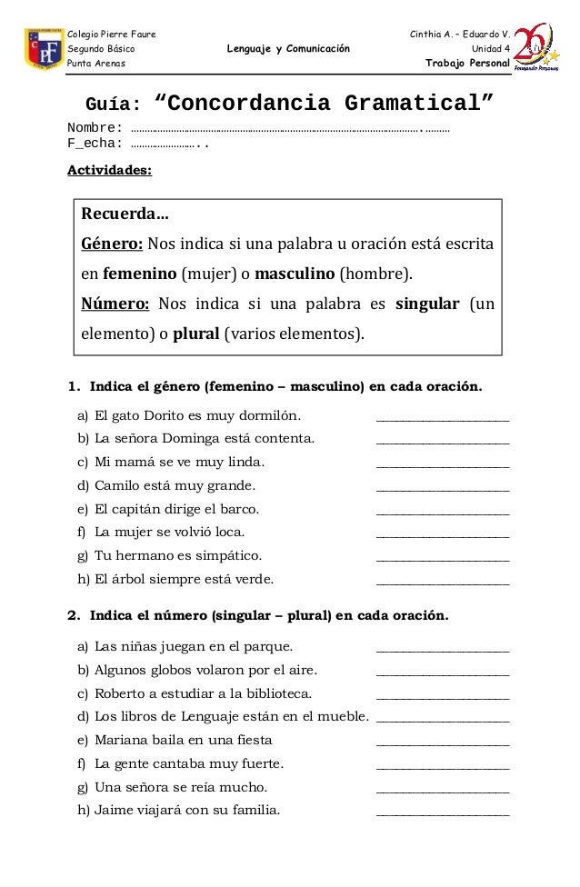 Concordancia gramatical