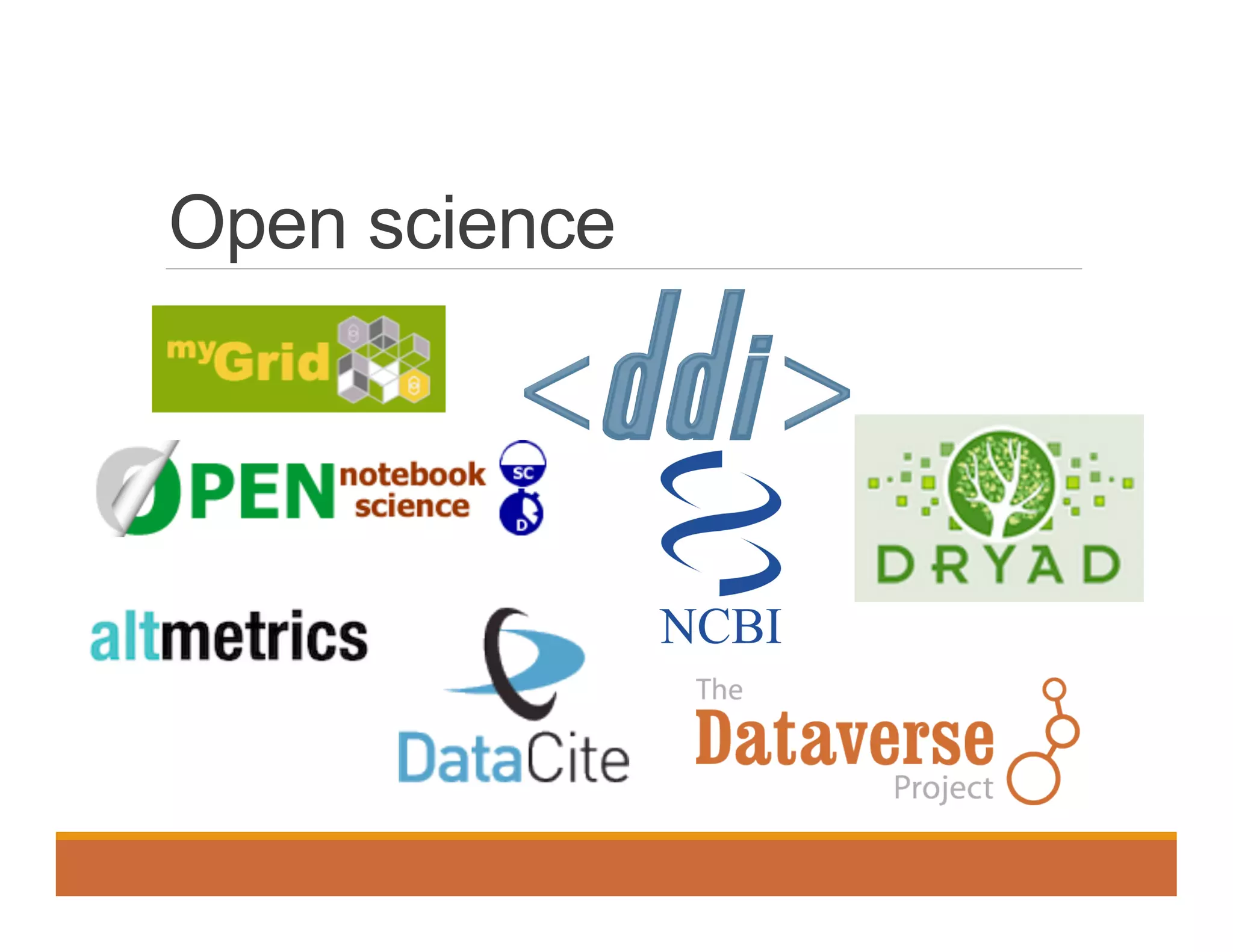 Open science
 