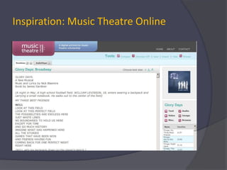 Inspiration: Music Theatre Online