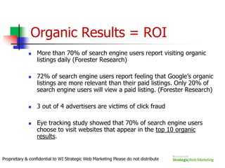 Use keyword phrases when linking to landing pages– not “click here”