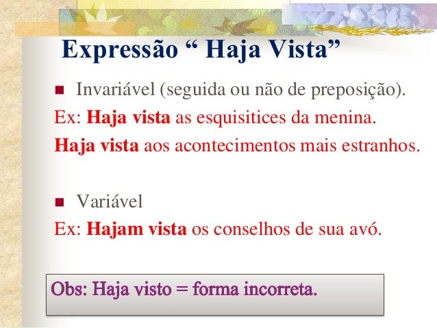 Quando Usar Haja Vista Ou Hajam Vista - trustsouth