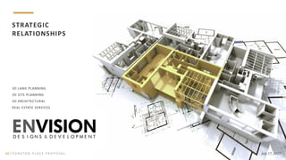 3D LAND PLANNING
3D SITE PLANNING
3D ARCHITECTURAL
REAL ESTATE SERVICES
STRATEGIC
RELATIONSHIPS
July 17, 201742 | YO R K TO N P L A C E P R O P O S A L
 