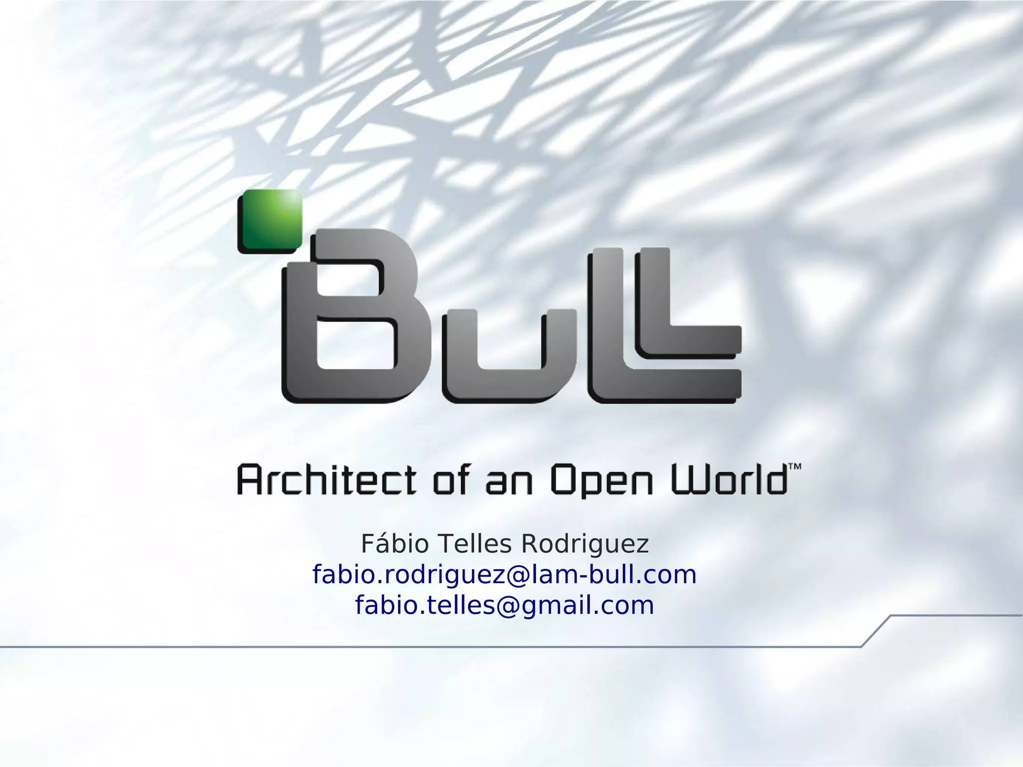 Fábio Telles Rodriguez fabio.rodriguez@lam-bull.com fabio.telles@gmail.com ©Bull 2012 19 