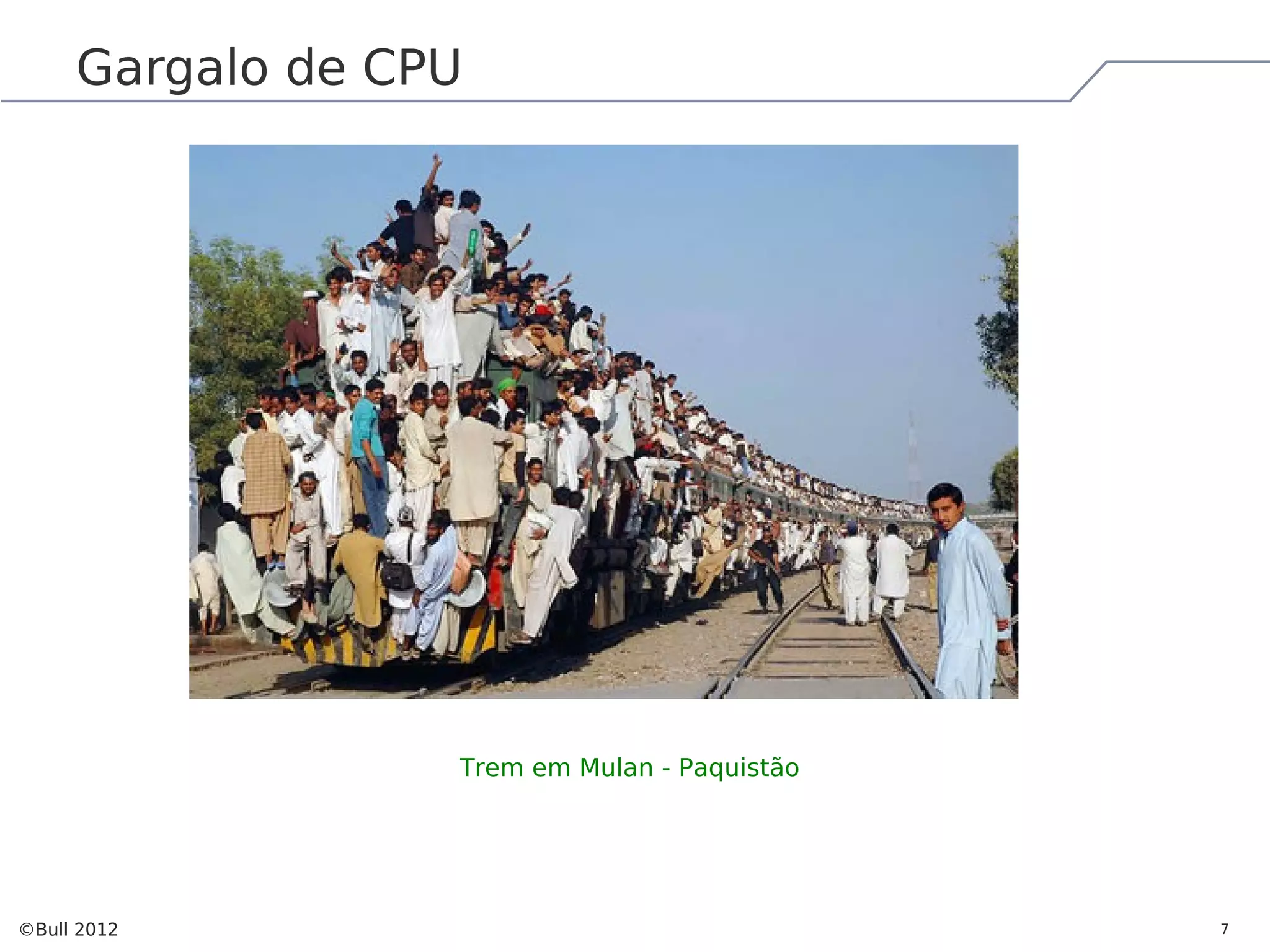 Gargalo de CPU Trem em Mulan - Paquistão ©Bull 2012 7 