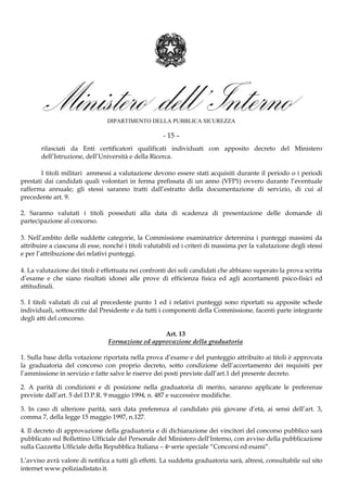 Concorso Allievi Agenti Polizia di Stato 2016 - Bando