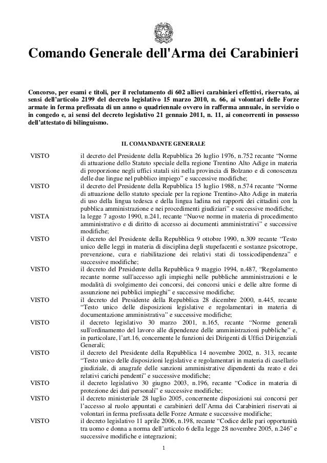 Regolamento generale arma carabinieri pdf download