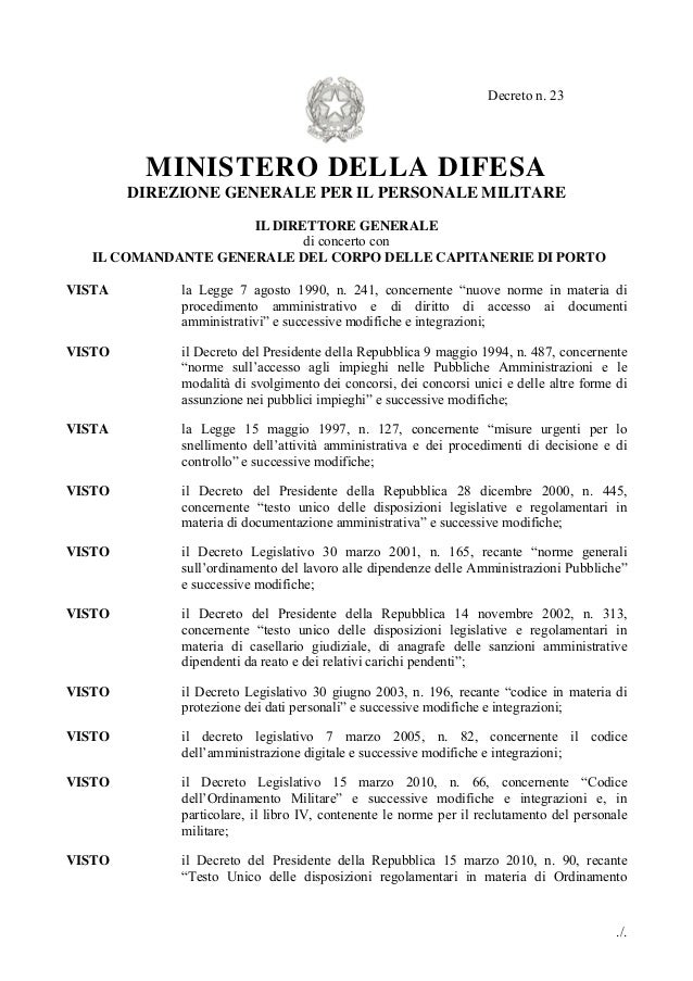 Concorso Vfp4 2016 Bando