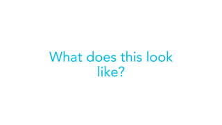 What does this look
like?
 
