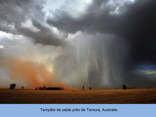 Tempête de sable près de Temora, Australie.
 