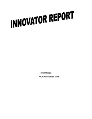 SUBMITTED BY:
APURVA SINGH PG20121122

 