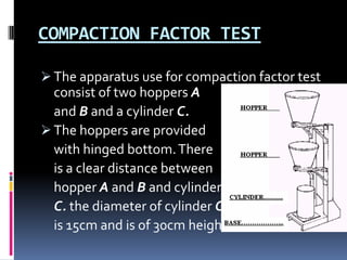 Compaction Factor Test Figure Concrete | PPTX