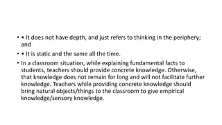Concrete and Abstract Knowledge | PPTX