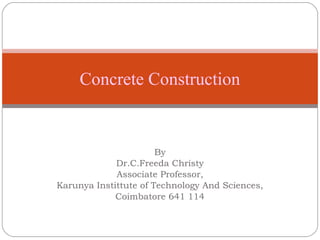 Concrete construction | PPS