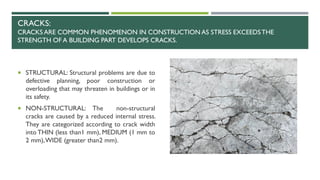 Overloading Cracks CONCRETE CRACKS and REPAIR (Non-Destructive Test) | PDF