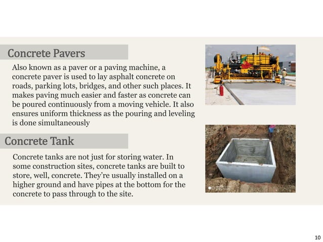 CONCRETE EQUIPMENTS.pptx | Civil Engineering Industry | Industries