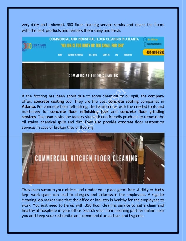 Concrete Floor Refinishing At 360floorcleaningservice Com