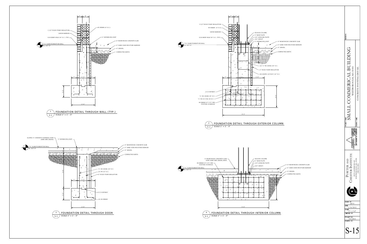 Concrete Footing Details Concrete Footing Details