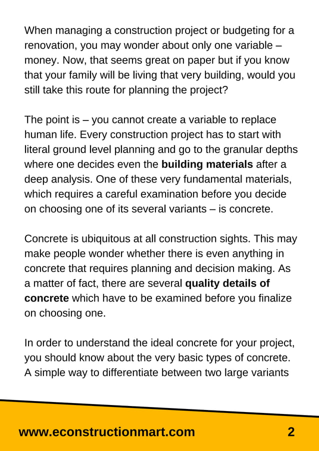 Concrete Grades Types of Concrete Grade and their uses